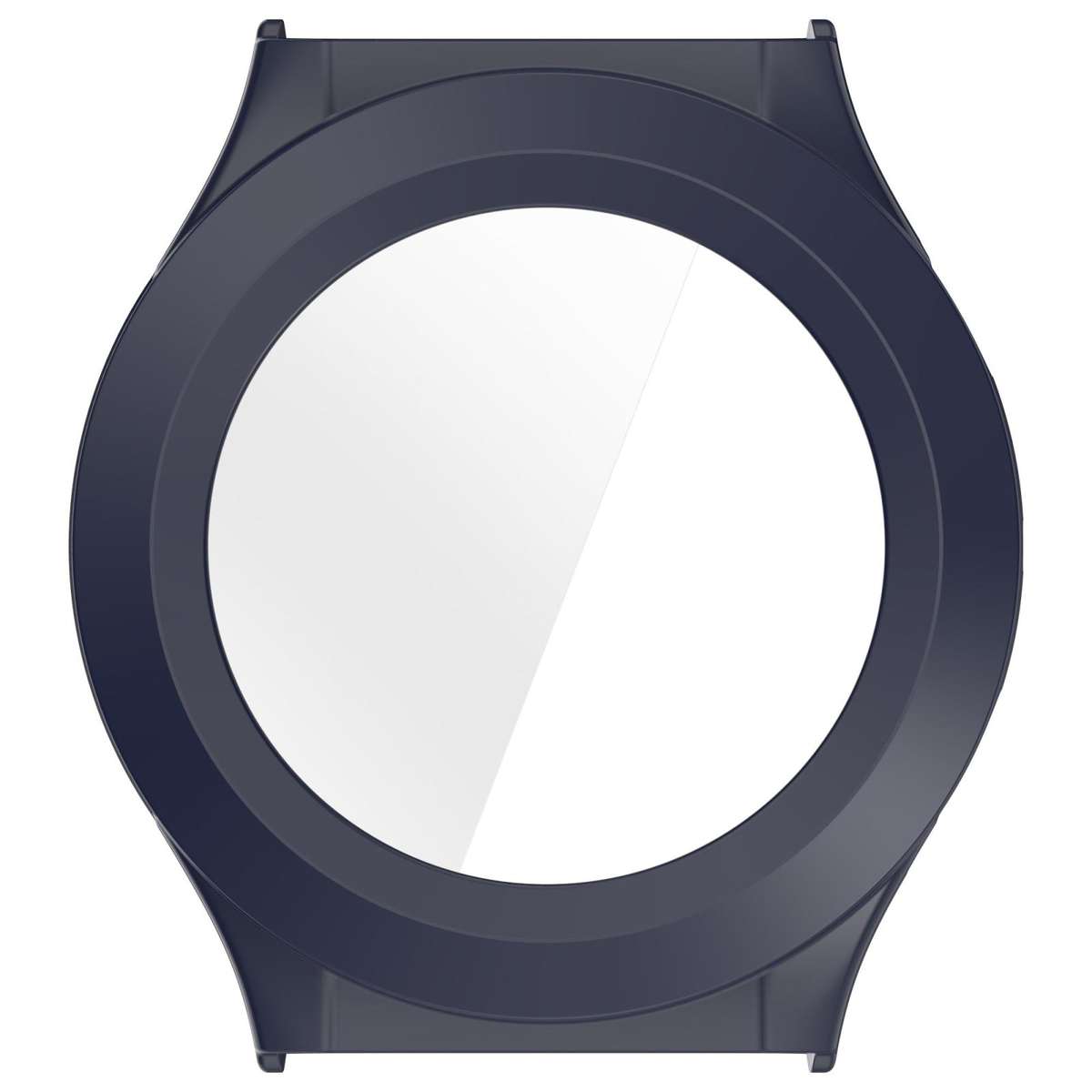 For Amazfit Cheetah Round Tempered Film Integrated PC Watch Protective Case(Ink Blue)