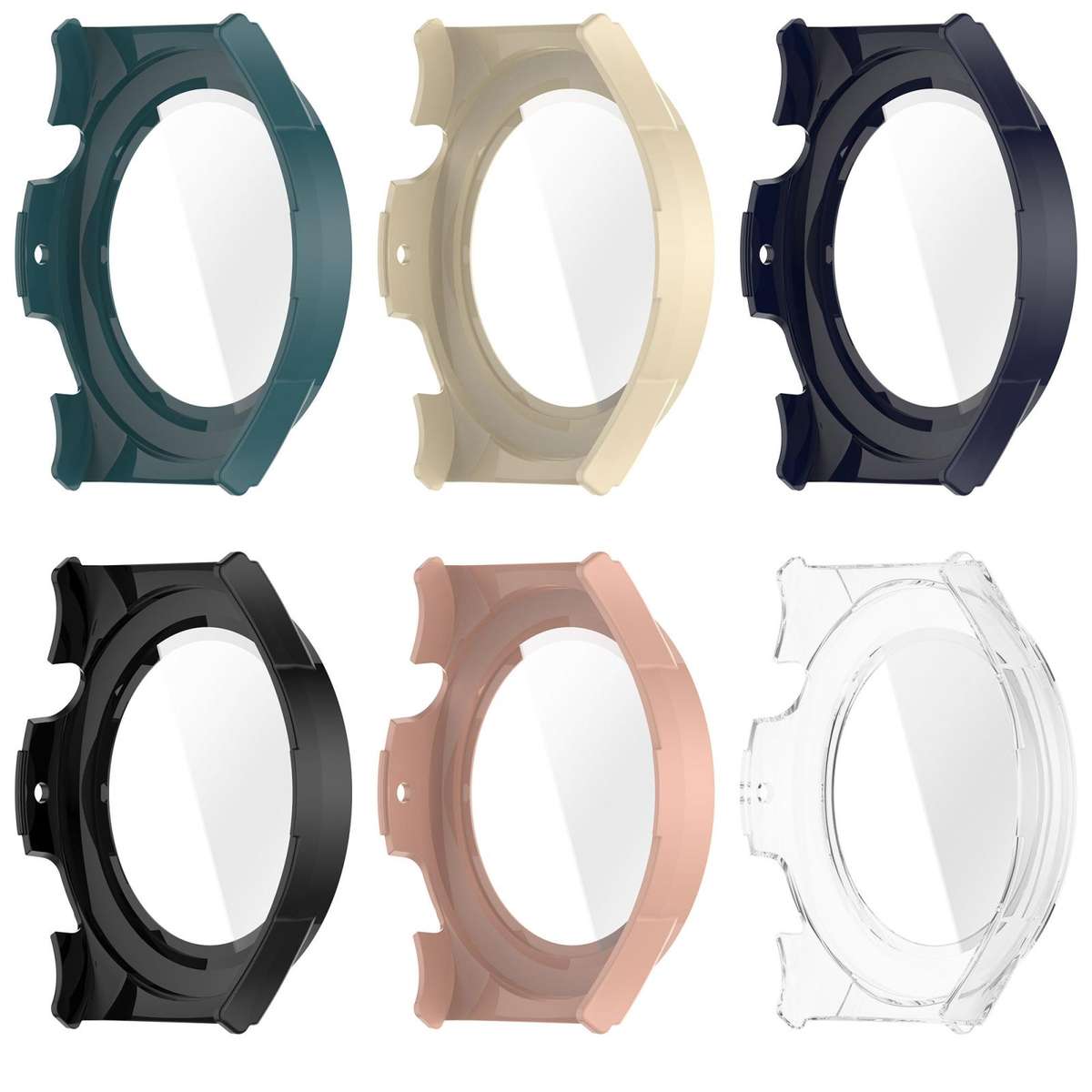 For Amazfit Cheetah Round Tempered Film Integrated PC Watch Protective Case(Translucent)
