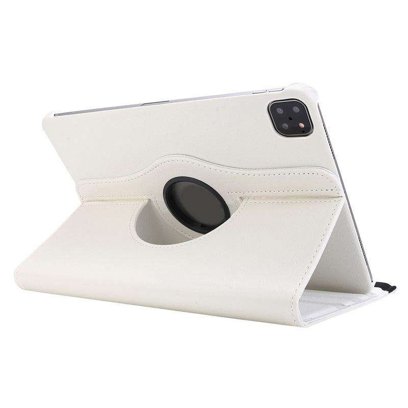 For iPad Pro 11 2025 / 2024 ENKAY 360 Degree Rotation Litchi Leather Smart Tablet Case(White)
