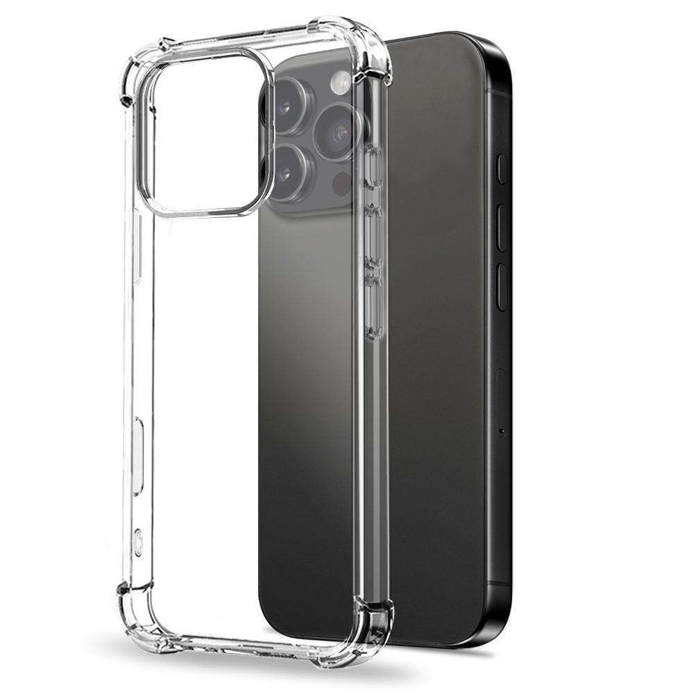 For iPhone 16 Pro Max NORTHJO 3 in 1 TPU Airbag Shockproof Phone Case with Screen Prot ... (Clear)