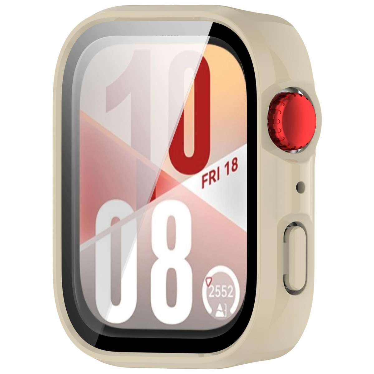 For Huawei Watch Fit 4 Pro Tempered Film Integrated PC Watch Protective Case(Ivory White)