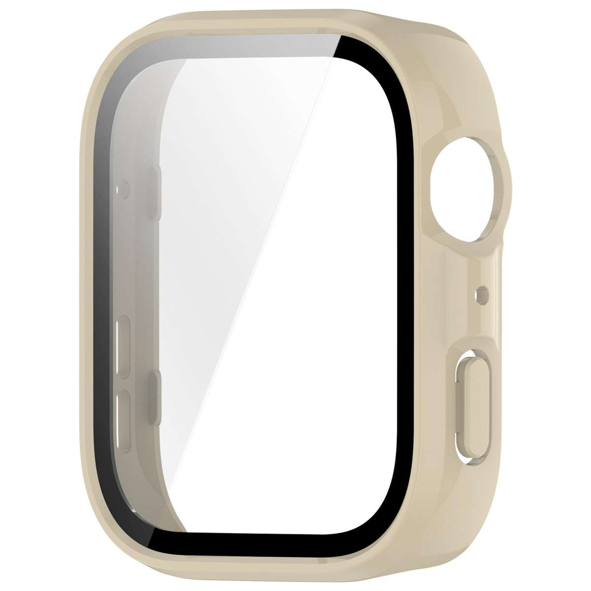 For Huawei Watch Fit 4 Pro Tempered Film Integrated PC Watch Protective Case(Ivory White)