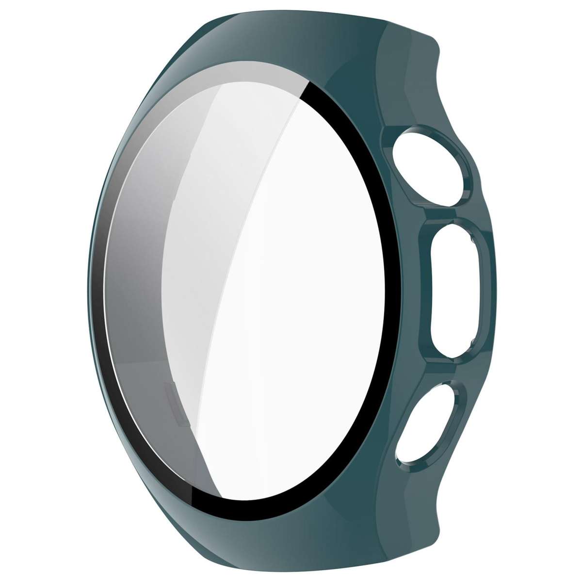 For Huawei Watch 5 42mm Tempered Film Integrated PC Watch Protective Case(Pine Green)