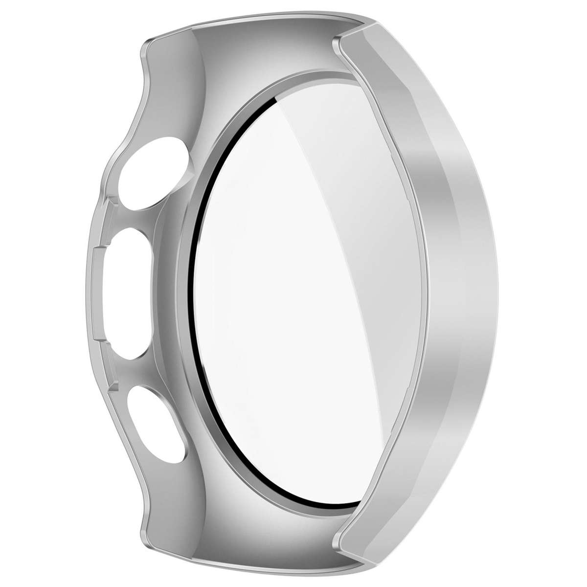 For Huawei Watch 5 42mm Tempered Film Integrated PC Watch Protective Case(Frosted Silver)