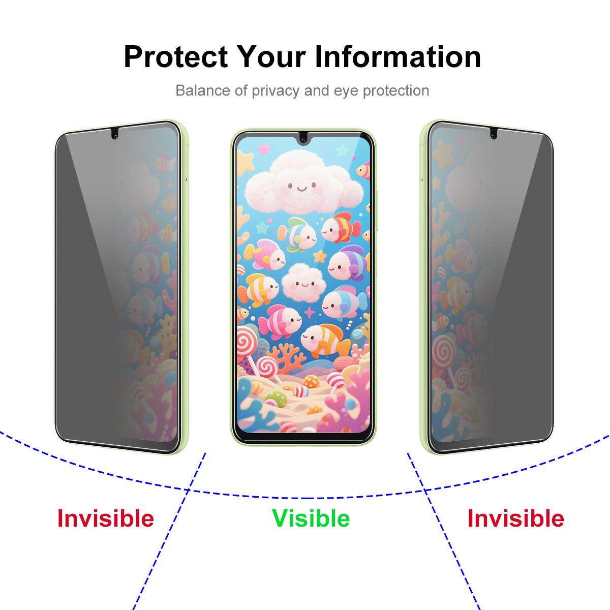 For Honor X5c / X5c Plus JUNSUNMAY 25pcs Privacy Screen Protector Tempered Glass Film