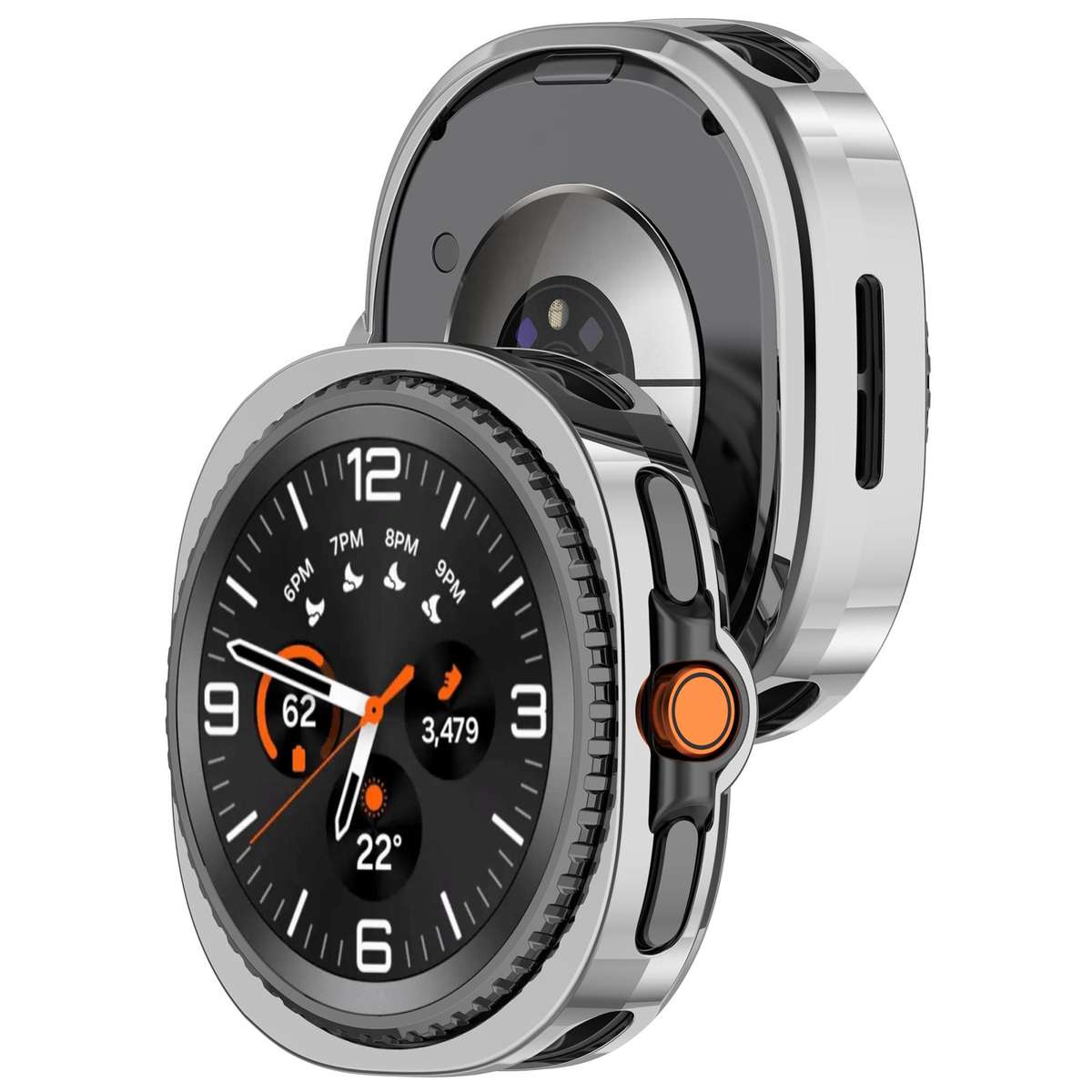 For Samsung Galaxy Watch8 Classic 46mm Electroplated TPU Watch Protective Cover(Silver)