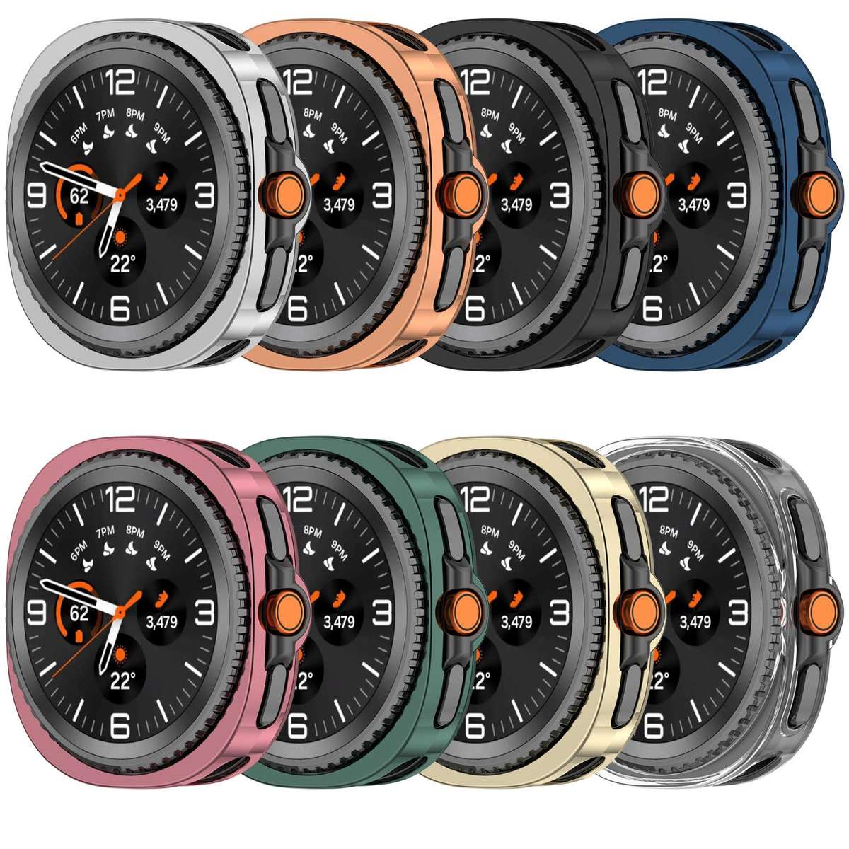 For Samsung Galaxy Watch8 Classic 46mm Electroplated TPU Watch Protective Cover(Pink)