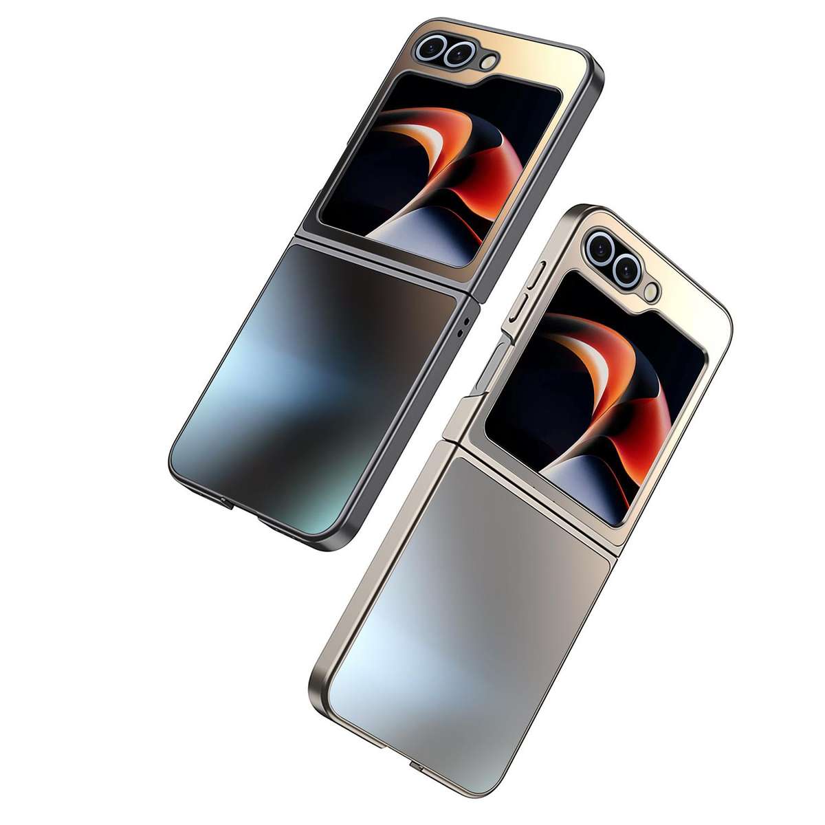 For Samsung Galaxy Z Flip6 / Flip7 FE AG Frosted Folding Shockproof Phone Case(Gold)