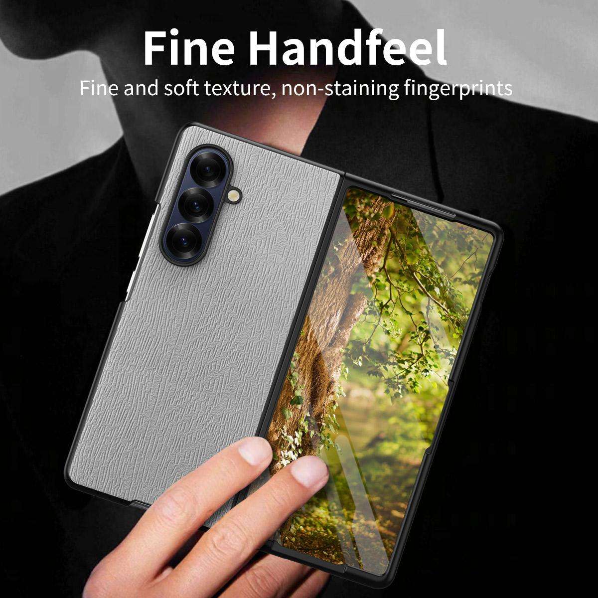 For Samsung Galaxy Z Fold7 5G Tree Bark Leather Shockproof Phone Case()