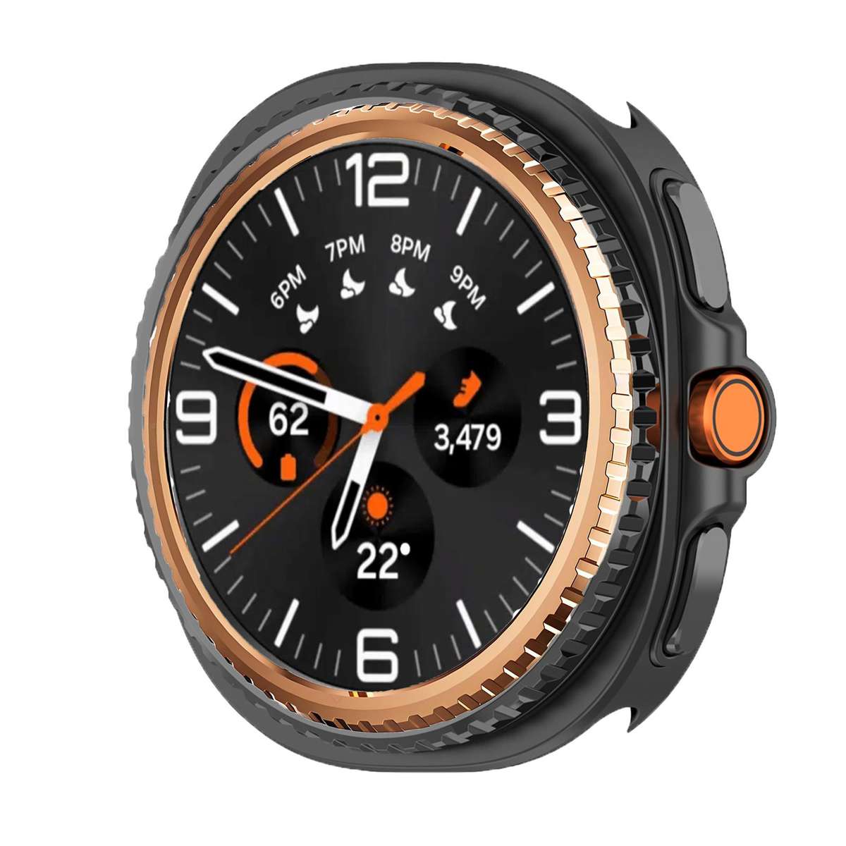 For Samsung Galaxy Watch8 Classic 46mm Metal Watch Protective Ring(Electroplated Rose Gold)