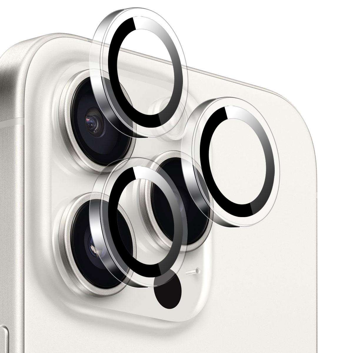 For iPhone 15 Pro / 15 Pro Max NORTHJO Camera Lens Protector Clear Ring Tempered Glass Film(Clear)