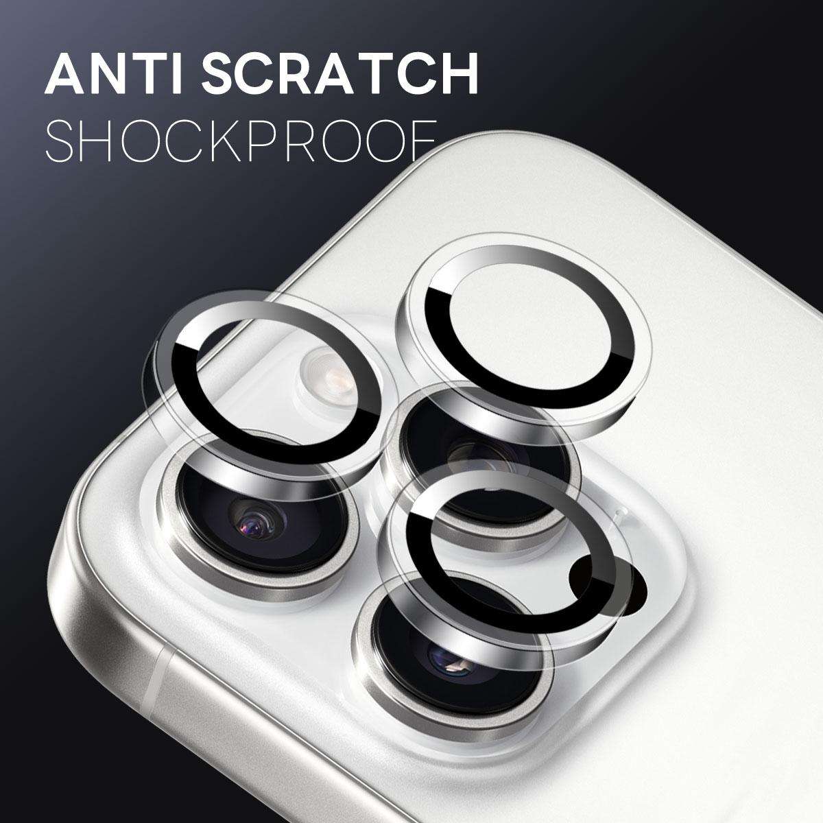 For iPhone 15 Pro / 15 Pro Max NORTHJO Camera Lens Protector Clear Ring Tempered Glass Film(Clear)