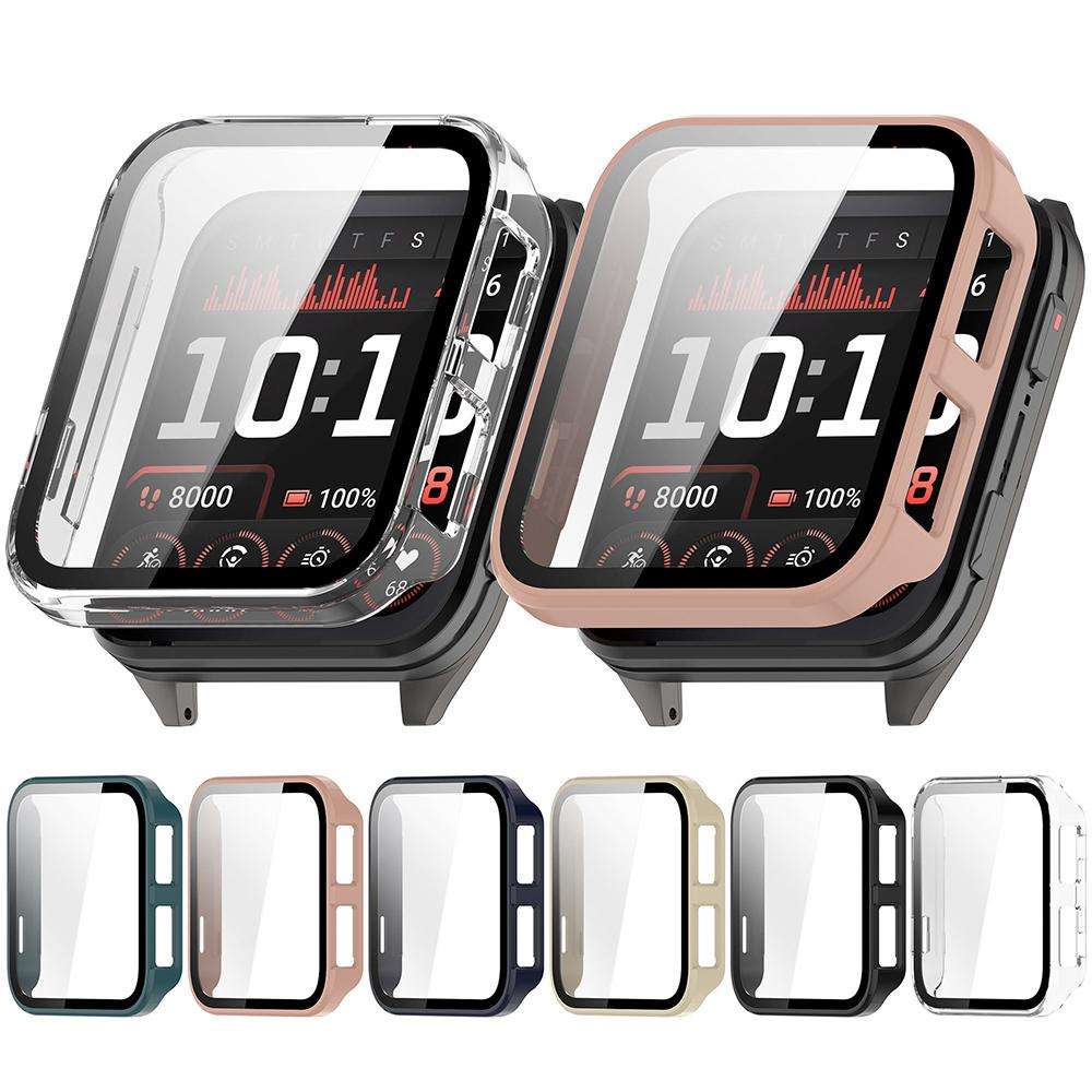 For Garmin Venu X1 Tempered Film Integrated PC Watch Protective Cover(Ivory White)