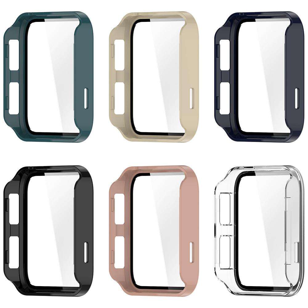 For Garmin Venu X1 Tempered Film Integrated PC Watch Protective Cover(Ivory White)