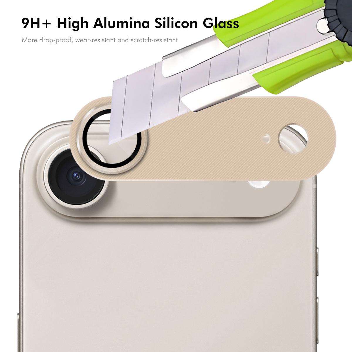 For iPhone Air ENKAY Anti-reflection Camera Lens Frosted Armor Aluminium Alloy Tempered ... (Grey)