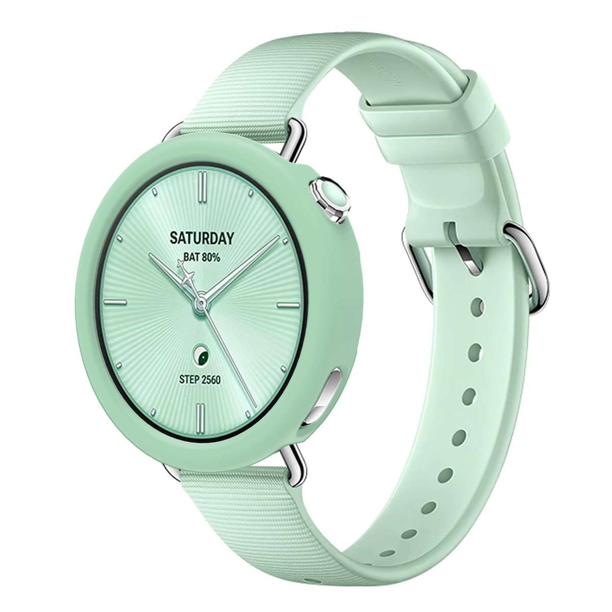 For Xiaomi Watch S4 41mm Silicone Watch Protective Cover(Lake Green)
