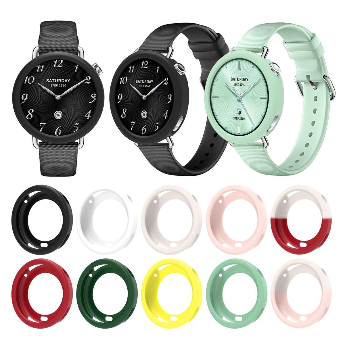 For Xiaomi Watch S4 41mm Silicone Watch Protective Cover(Lake Green)