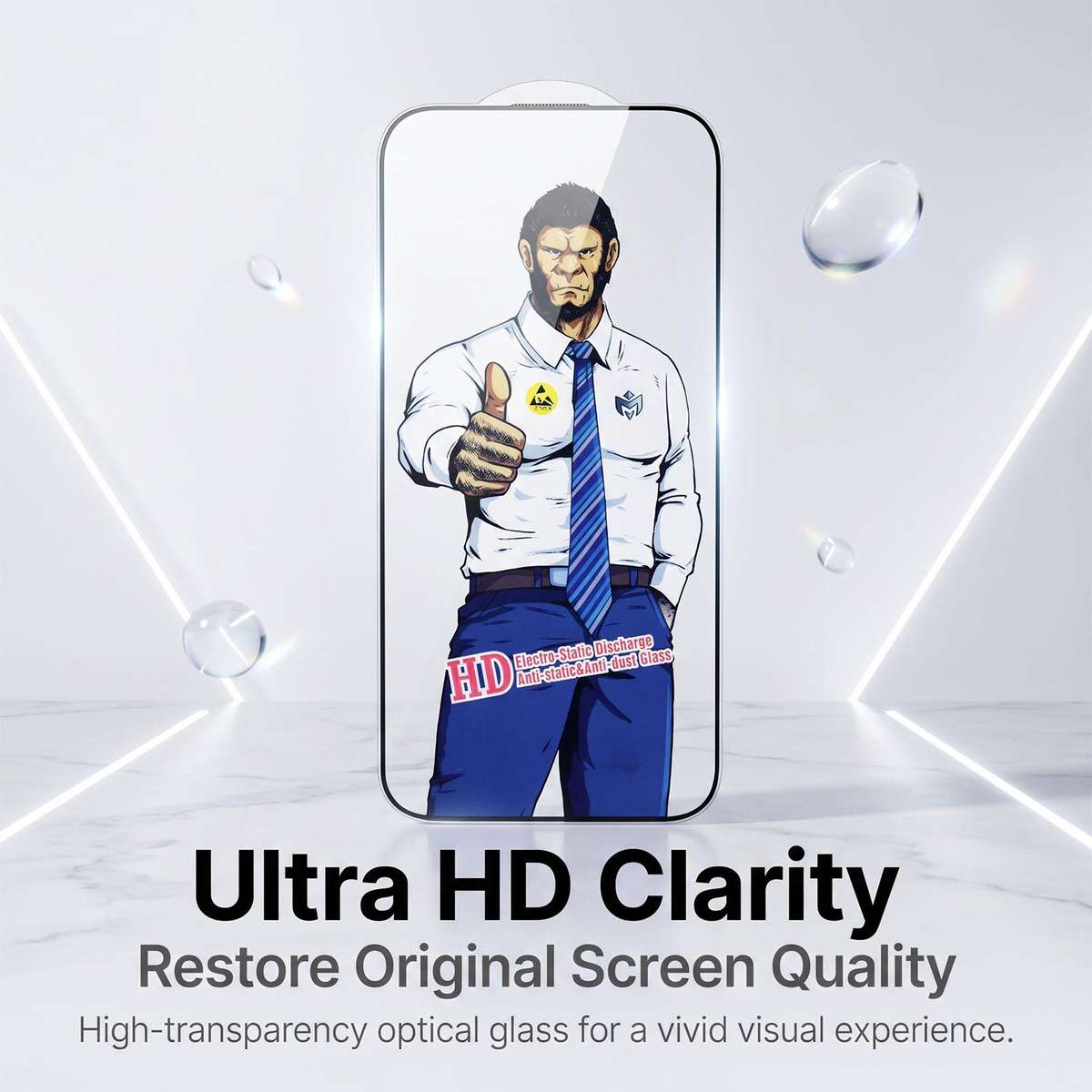 For iPhone 12 Pro Gorilla Explosion-Proof Anti-Fingerprint HD Tempered Glass Film
