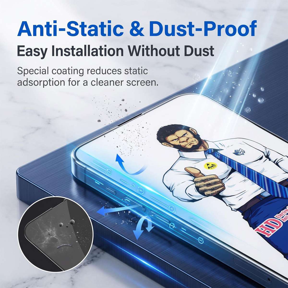 For iPhone 12 Pro Gorilla Explosion-Proof Anti-Fingerprint HD Tempered Glass Film