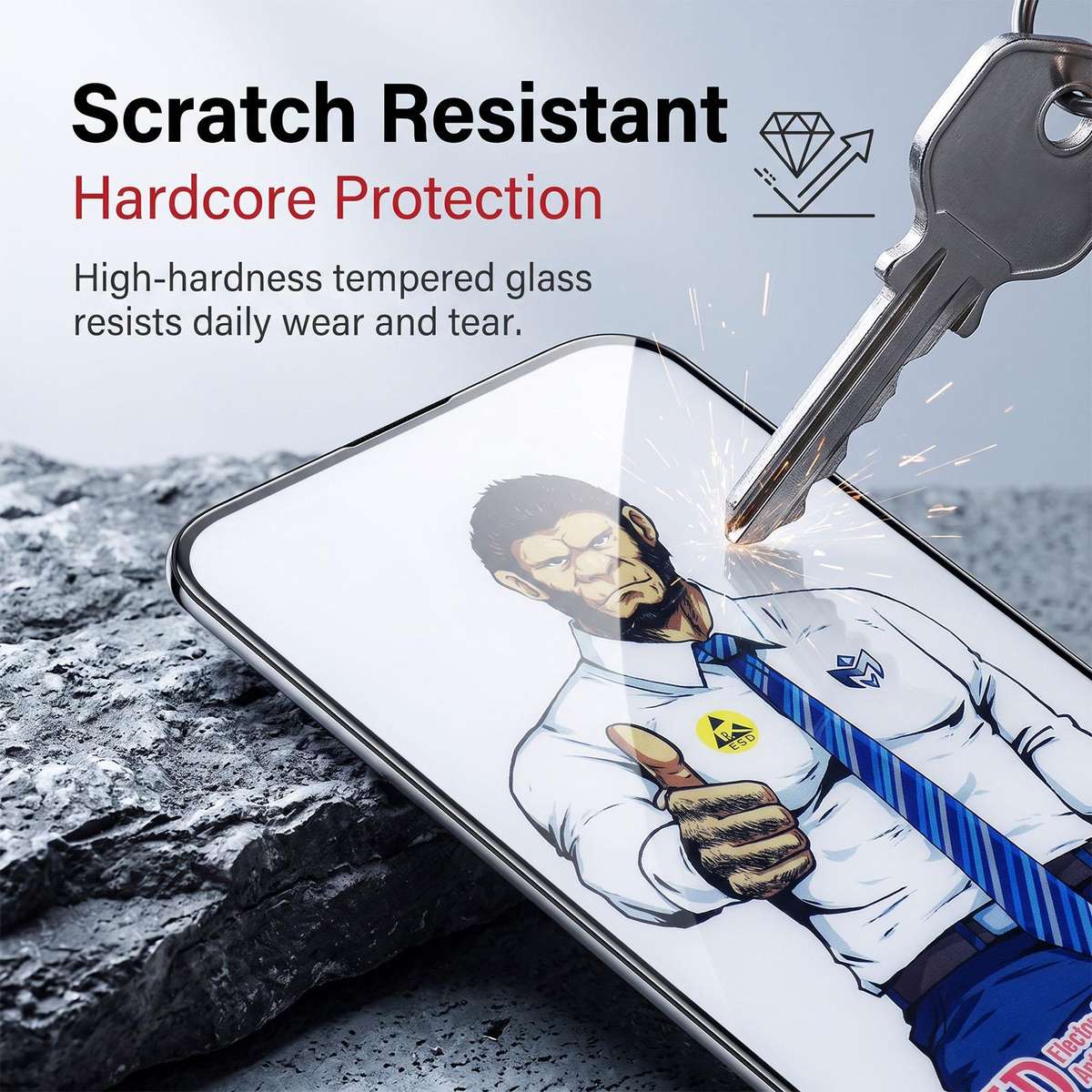 For iPhone 12 Pro Gorilla Explosion-Proof Anti-Fingerprint HD Tempered Glass Film