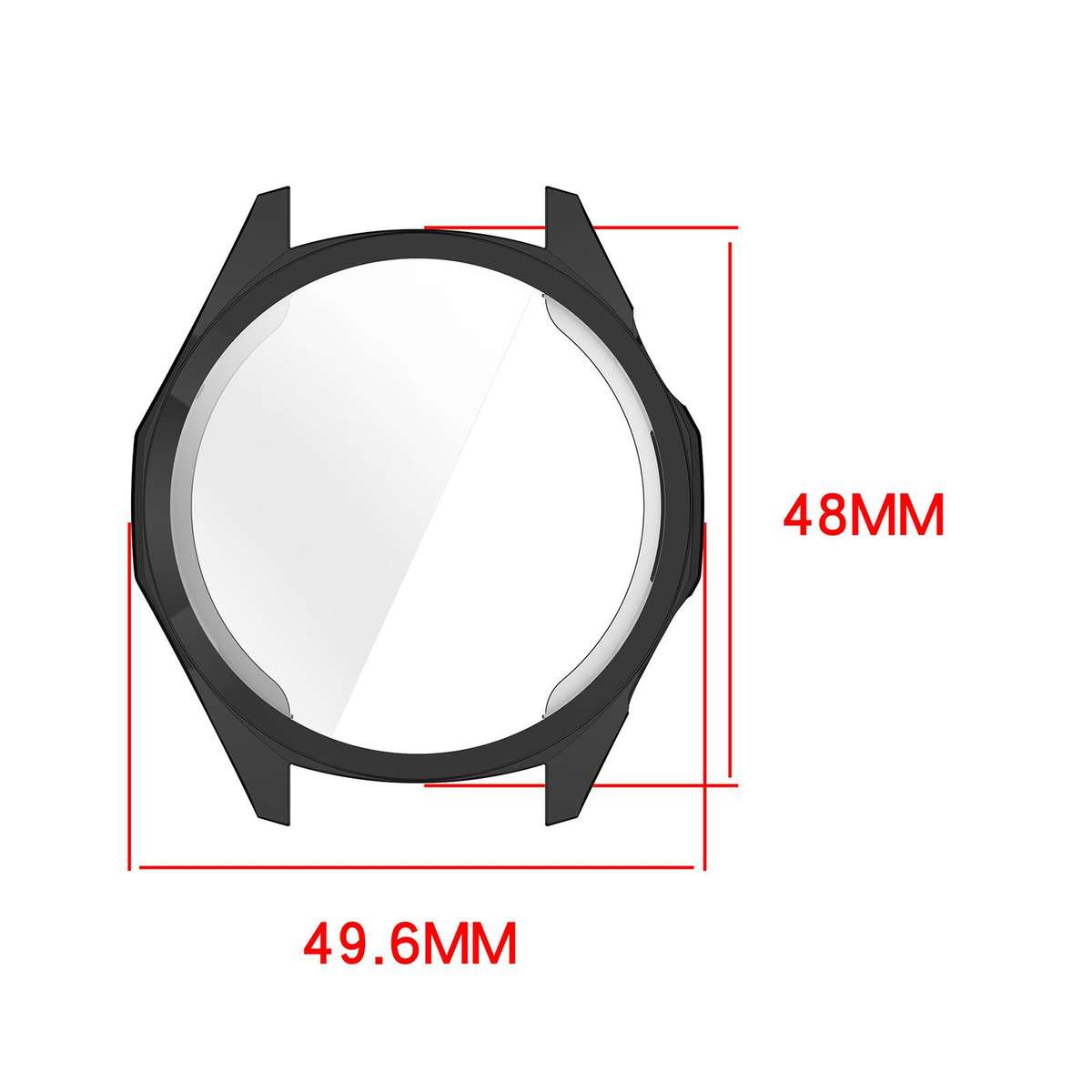 For Huawei Watch GT6 46mm Electroplated TPU Full Coverage Watch Protective Cover(Transparent)