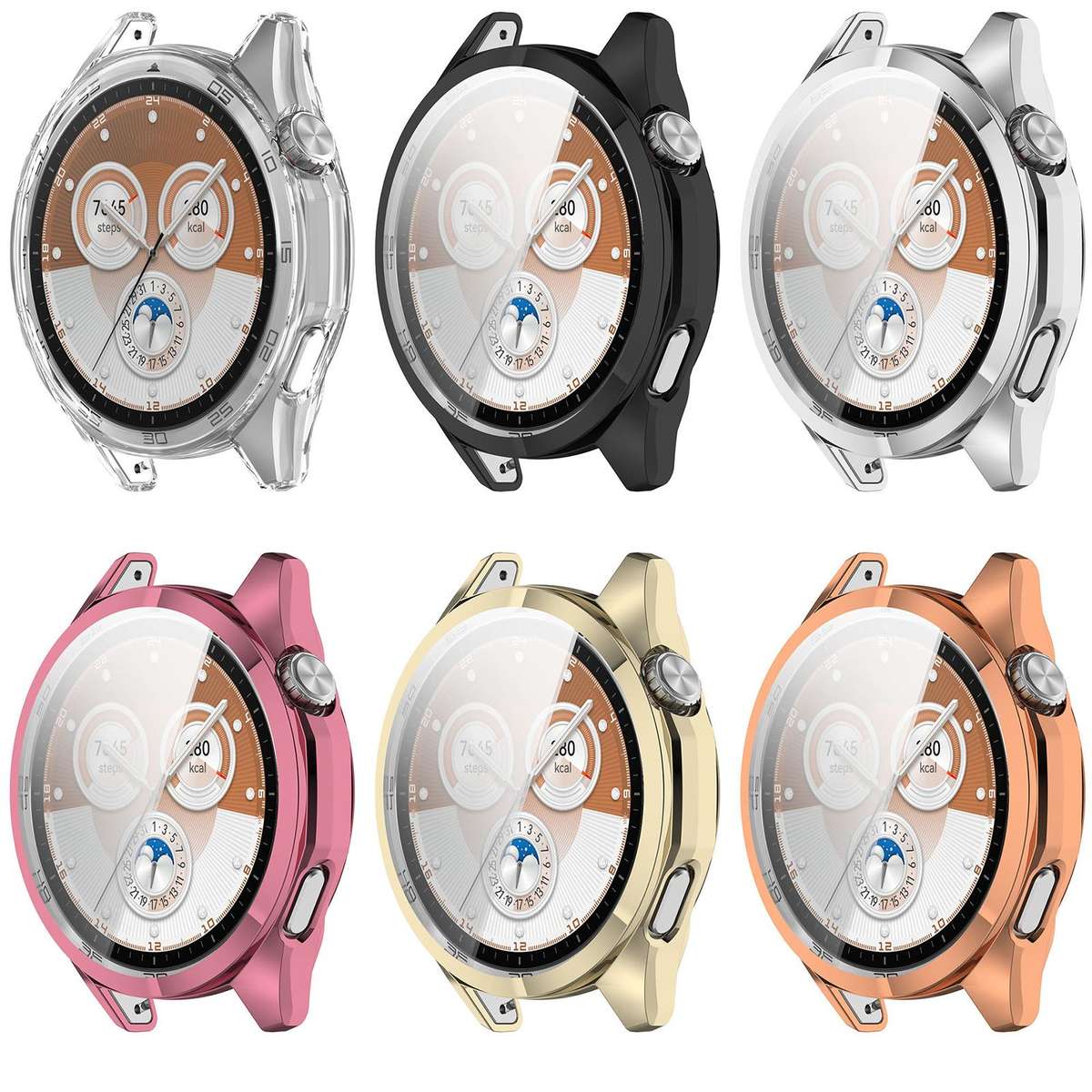 For Huawei Watch GT6 46mm Electroplated TPU Full Coverage Watch Protective Cover(Transparent)