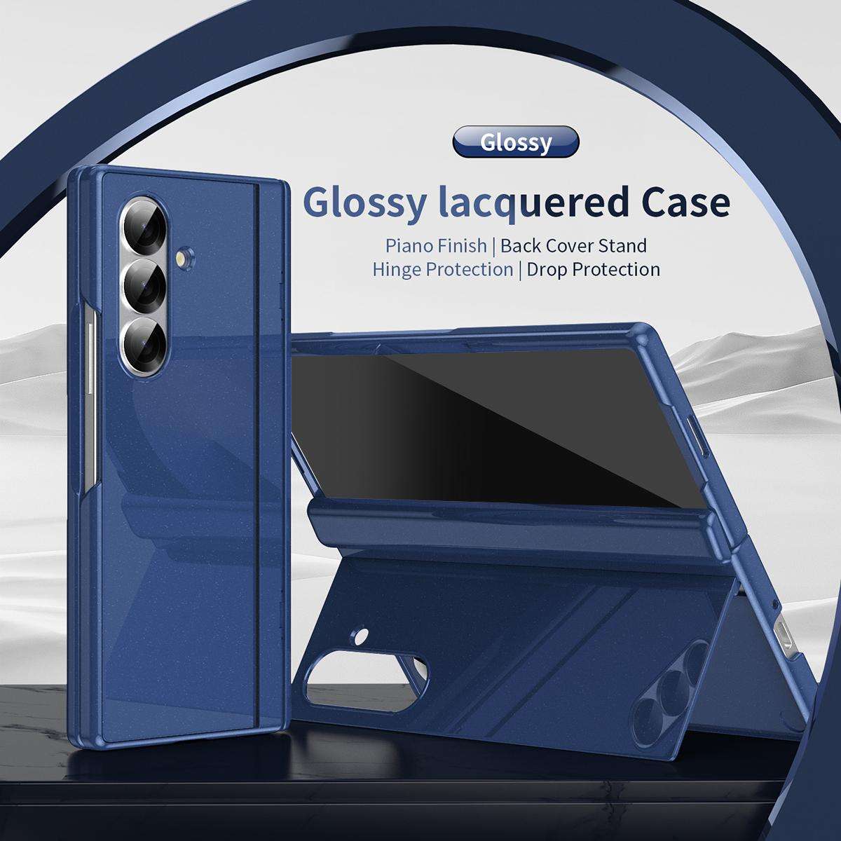 For Samsung Galaxy Z Fold7 5G Legend Piano Paint Leather Folding Phone Case(Blue)