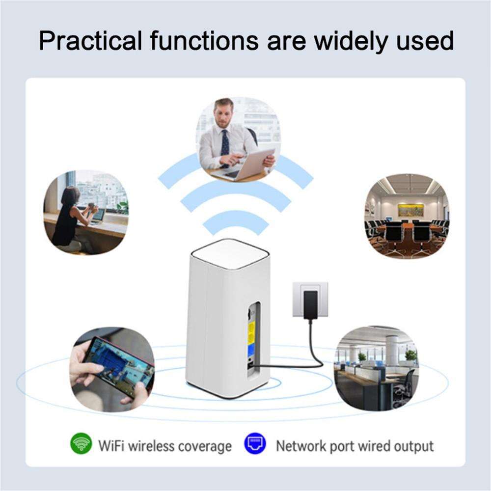 CPF101-E8 Home Office SIM Card Mobile WiFi Hotspot 3 LAN Ports Eurasian Version 4G LTE Router, Plug: