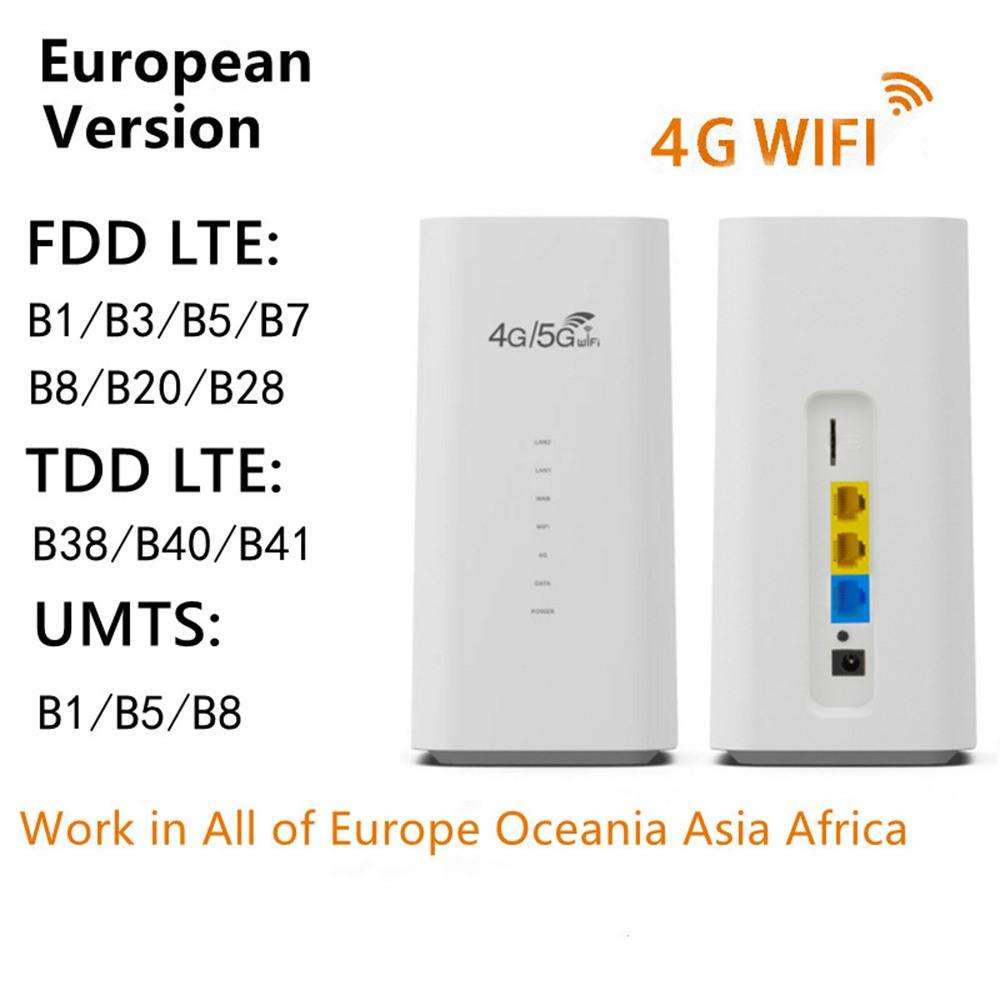 CPF101-E8 Home Office SIM Card Mobile WiFi Hotspot 3 LAN Ports Eurasian Version 4G LTE Router, Plug: