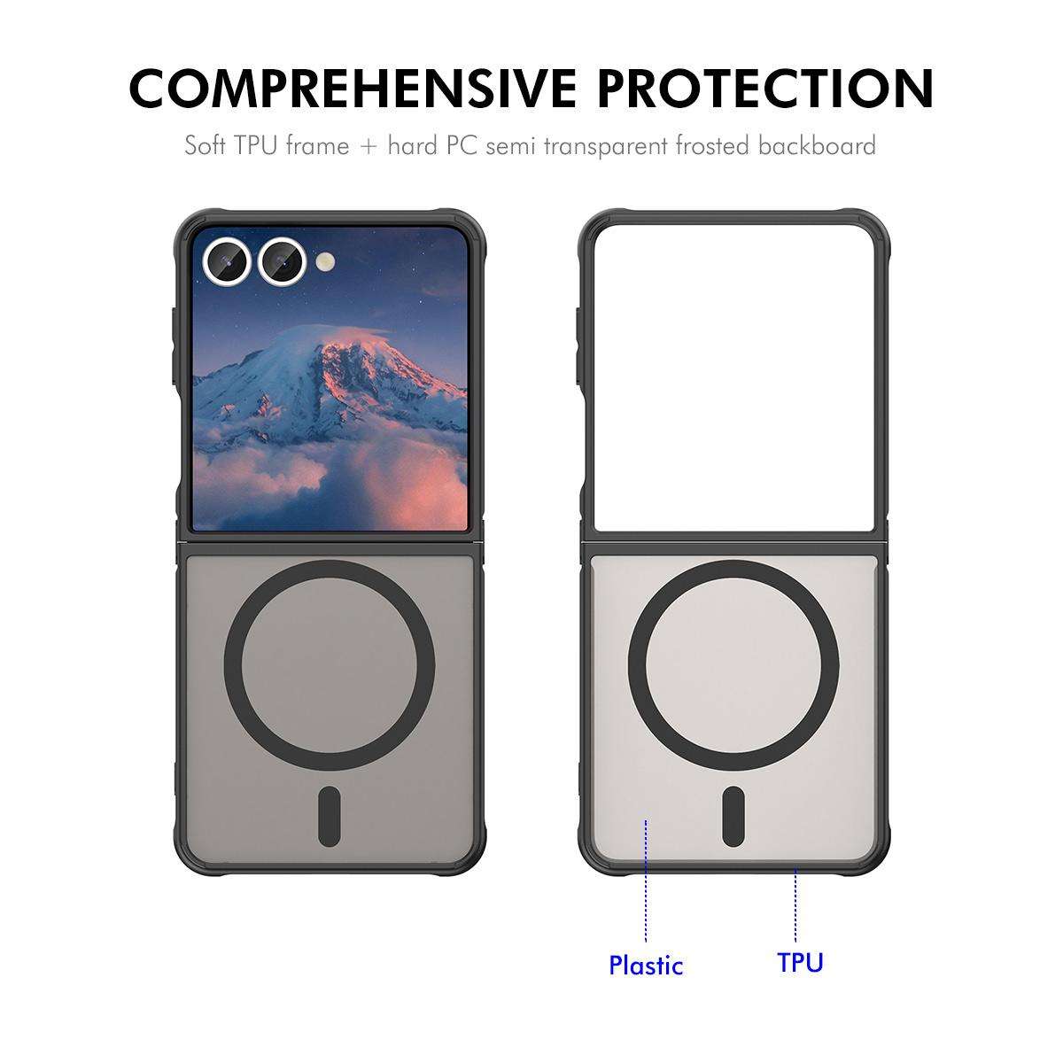 For Samsung Galaxy Z Flip7 ENKAY Hat-Prince MagSafe Matte Translucent Shockproof Phon ... (Purple)