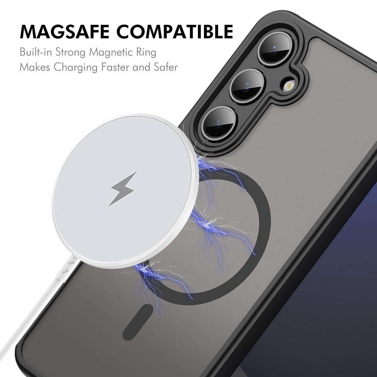 For Samsung Galaxy S25 FE 5G ENKAY Hat-Prince MagSafe Matte Translucent Shockproof Ph ... (Purple)