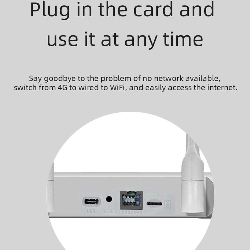 CPE907-E Eurasian Edition 150Mbps Download Speed 4 Antennas SIM Card Router 4G LTE WiFi Router, Plug