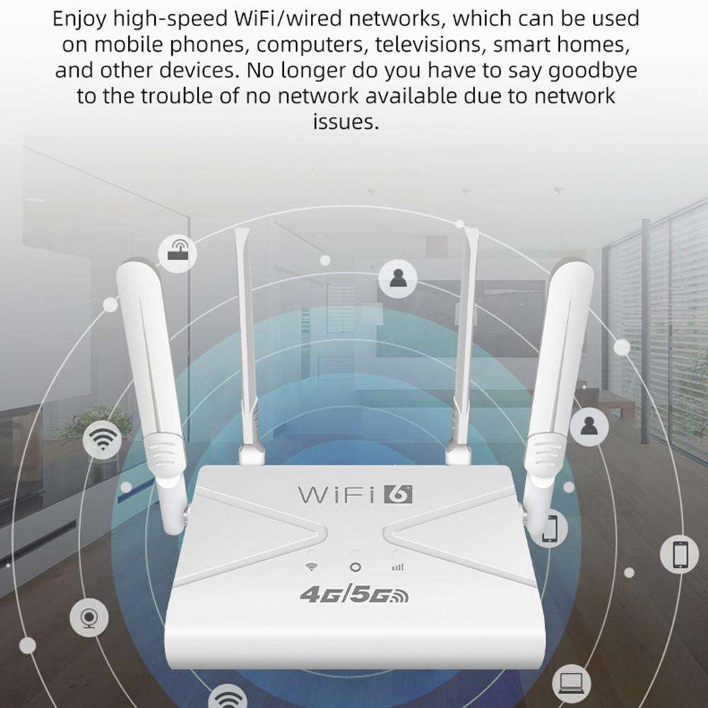 CPE907-E Eurasian Edition 150Mbps Download Speed 4 Antennas SIM Card Router 4G LTE WiFi Router, Plug