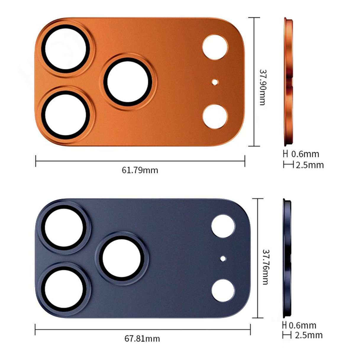 For iPhone 17 Pro Max Kalebol Armor Full-Coverage Metal Lens Ring Protector Film(Orange)