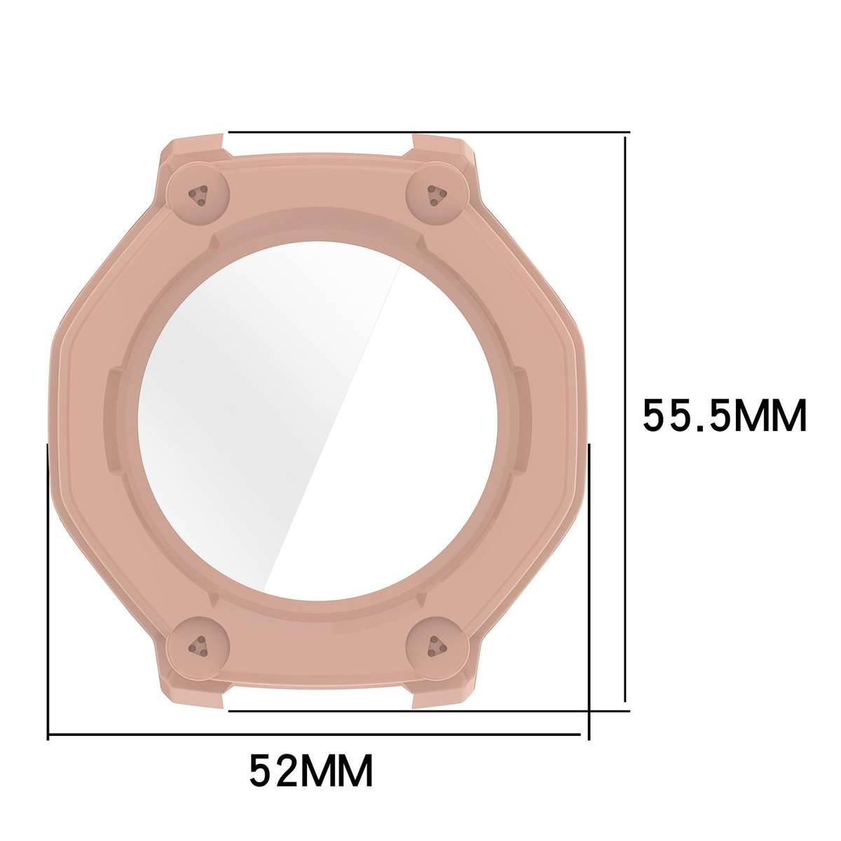 For Amazfit T-Rex 3 Pro 48mm Tempered Film Integrated PC Watch Protective Cover(Ivory White)