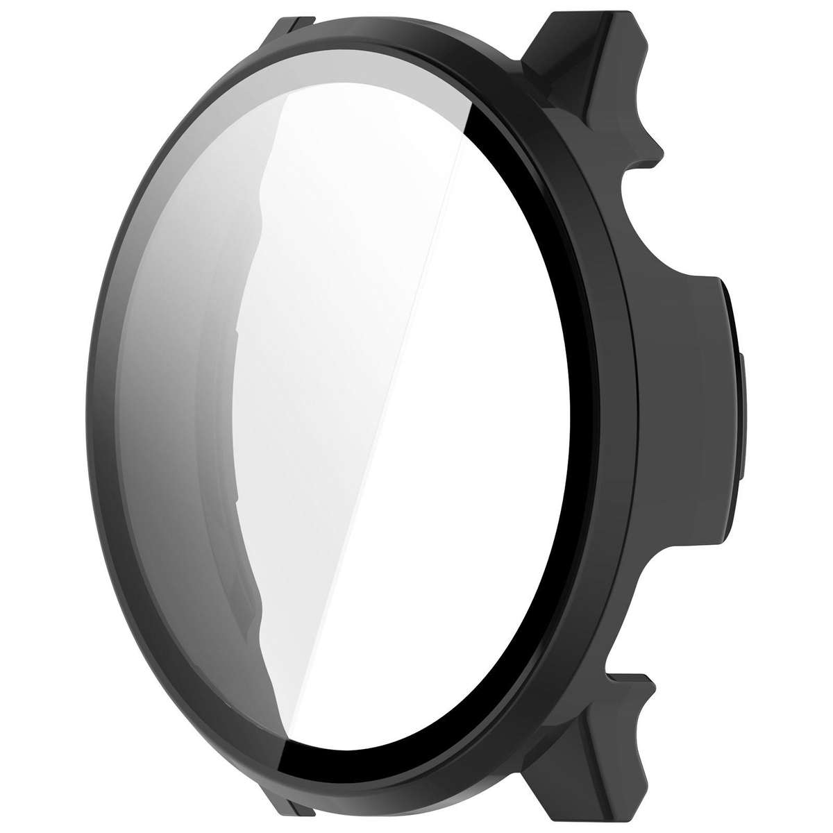 For Garmin Venu 4 45mm Tempered Film Integrated PC Watch Protective Cover(Black)