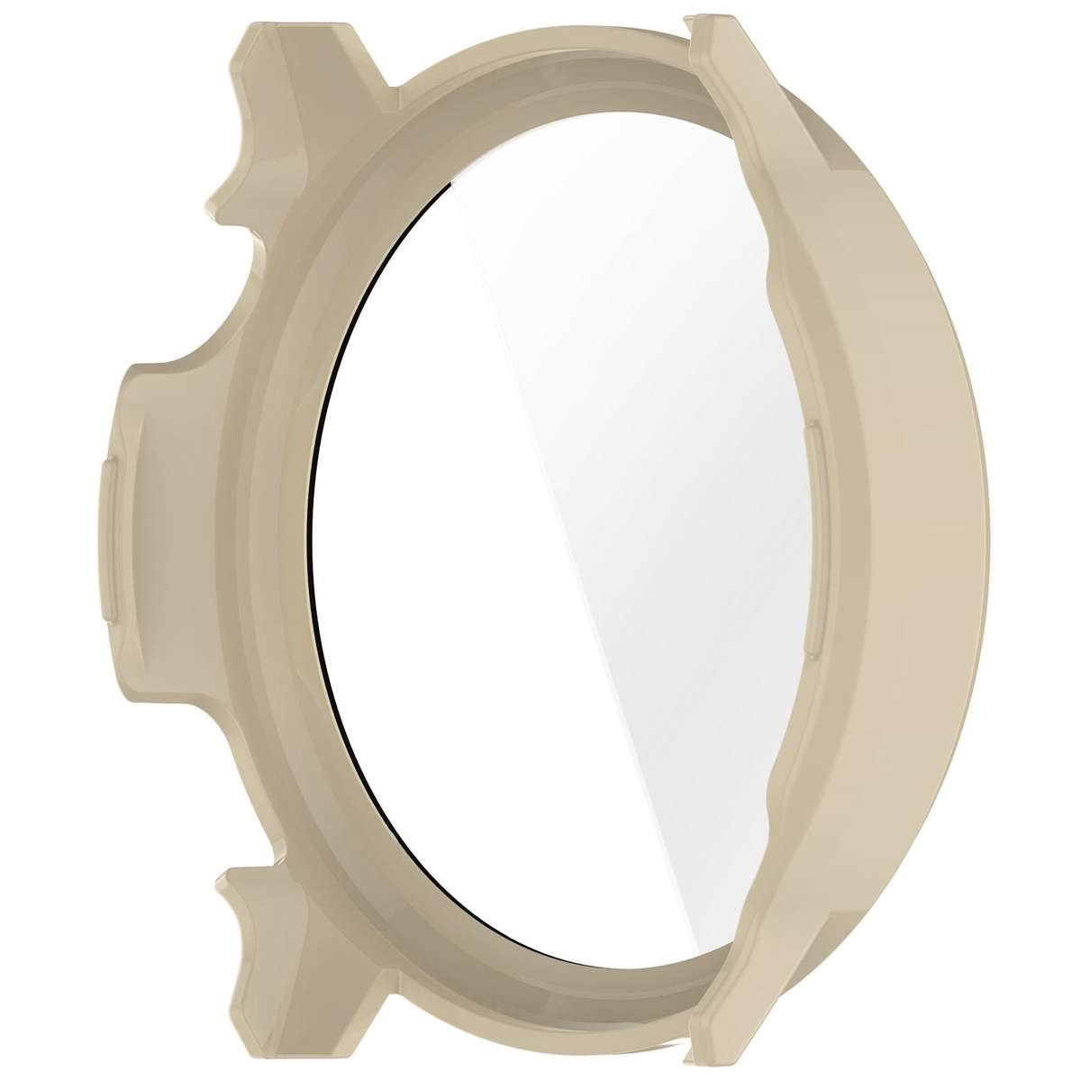 For Garmin Venu 4 45mm Tempered Film Integrated PC Watch Protective Cover(Ivory White)