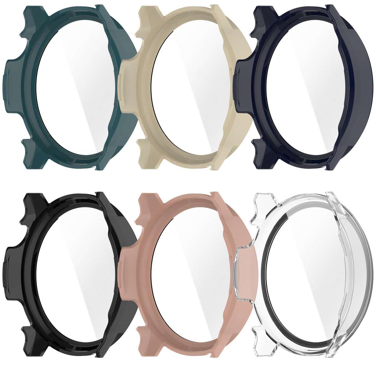 For Garmin Venu 4 45mm Tempered Film Integrated PC Watch Protective Cover(Black)