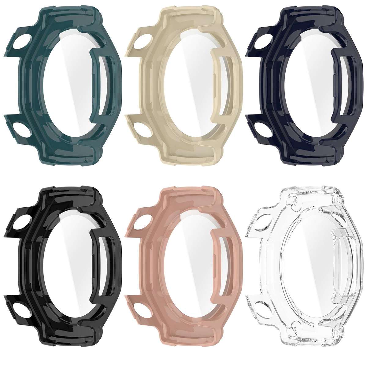 For Amazfit T-Rex 3 Tempered Film Integrated PC Watch Protective Cover(Black)