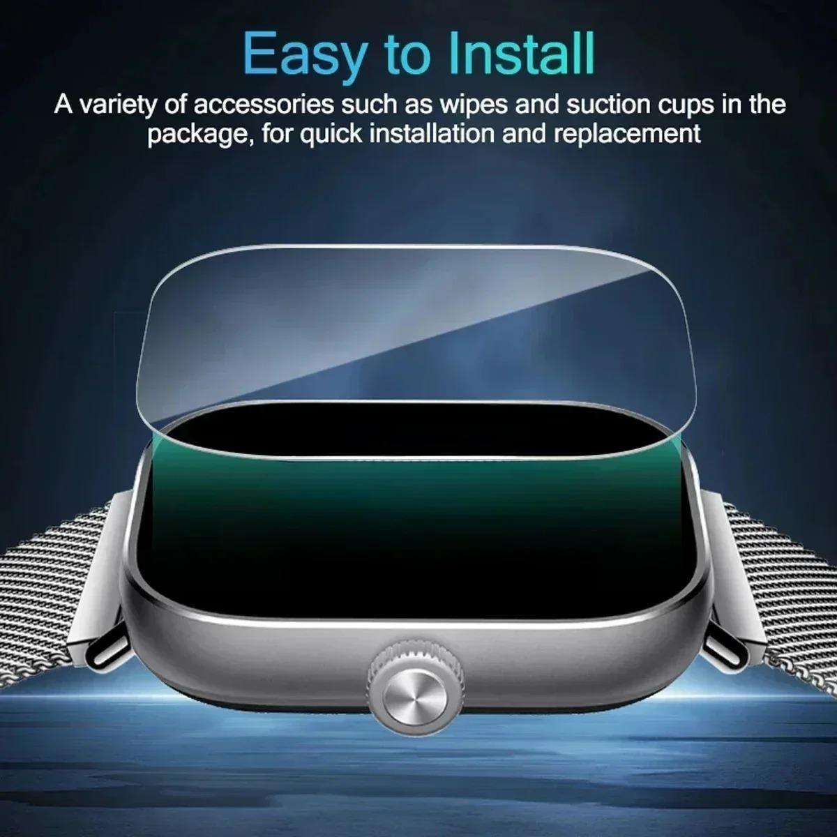 For Redmi Band 3 Full-Screen Anti-Fingerprint HD Positioning Easy Installation Watch Tempered Gla...