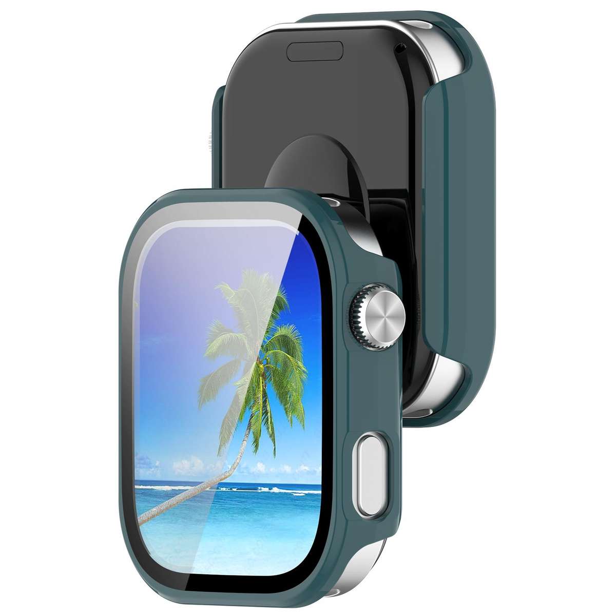 For Redmi Watch 6 Tempered Film Integrated PC Watch Protective Cover(Pine Green)