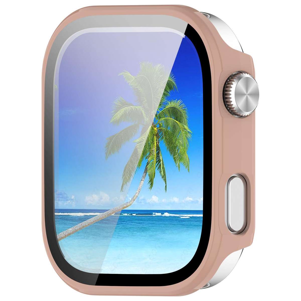 For Redmi Watch 6 Tempered Film Integrated PC Watch Protective Cover(Cherry Pink)