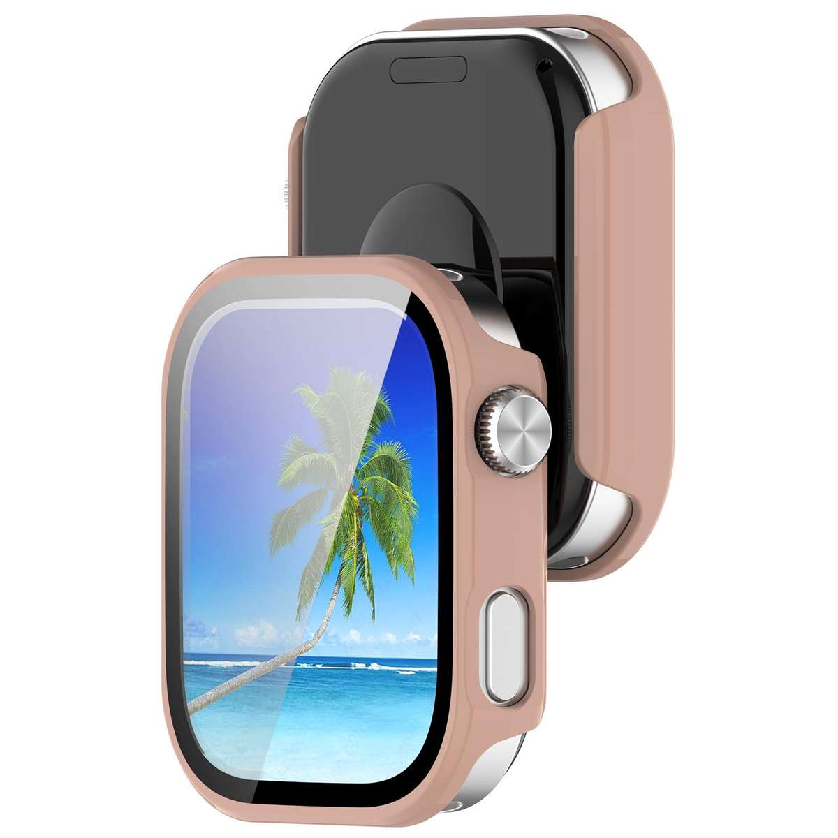 For Redmi Watch 6 Tempered Film Integrated PC Watch Protective Cover(Cherry Pink)