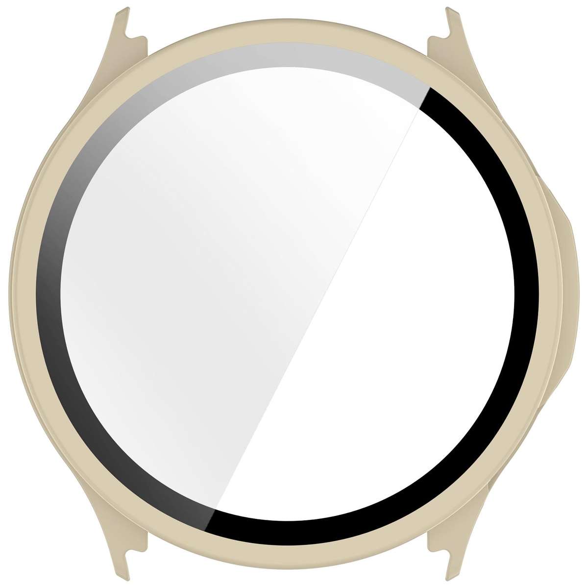 For OPPO Watch S Tempered Film Integrated PC Watch Protective Cover(Ivory White)