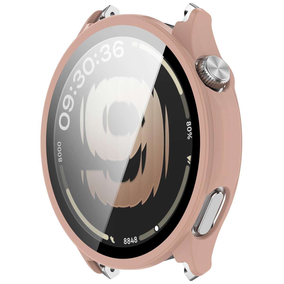 For OPPO Watch S Tempered Film Integrated PC Watch Protective Cover(Black)