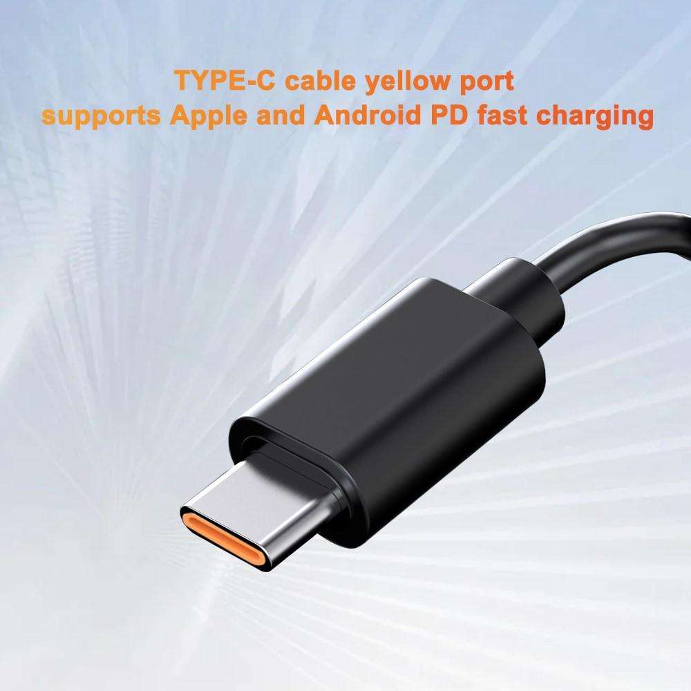 K56 Car PD30W Fast Charger Cigarette Lighter Adapter with Type-C Spring Cable