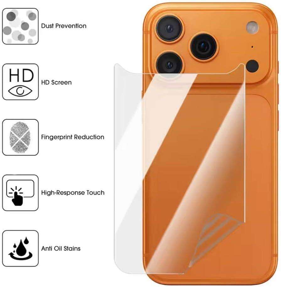 For iPhone 17 Pro Max Kalebol Scratch-resistant HD Clear Hydrogel Back Protector Film
