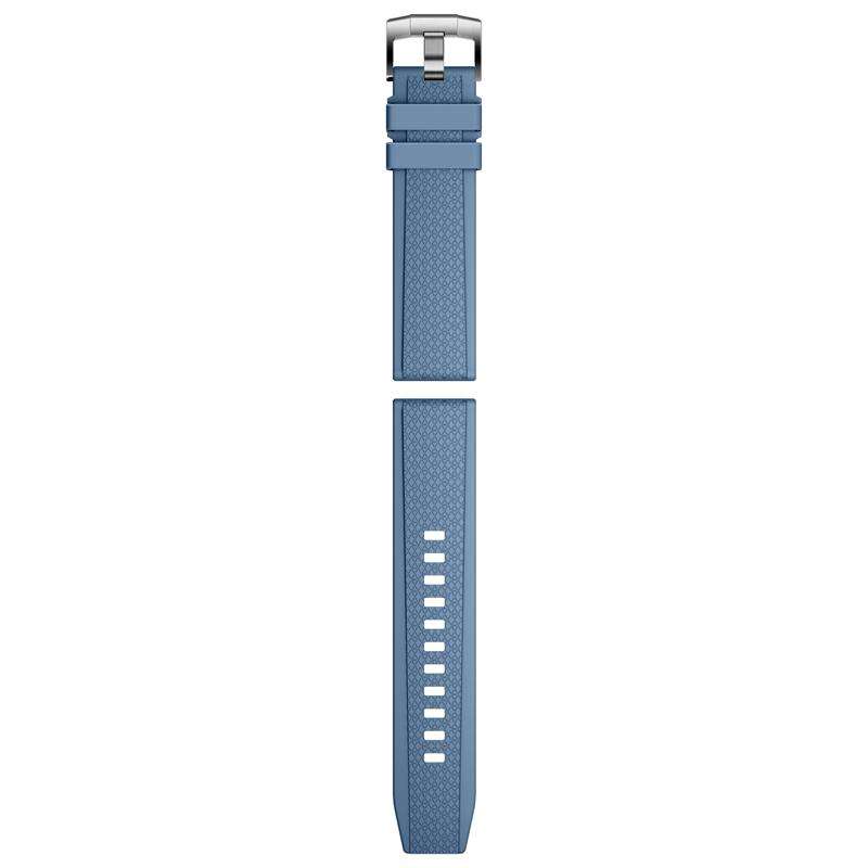 22mm Longines Texture Fluororubber Watch Band(Black)