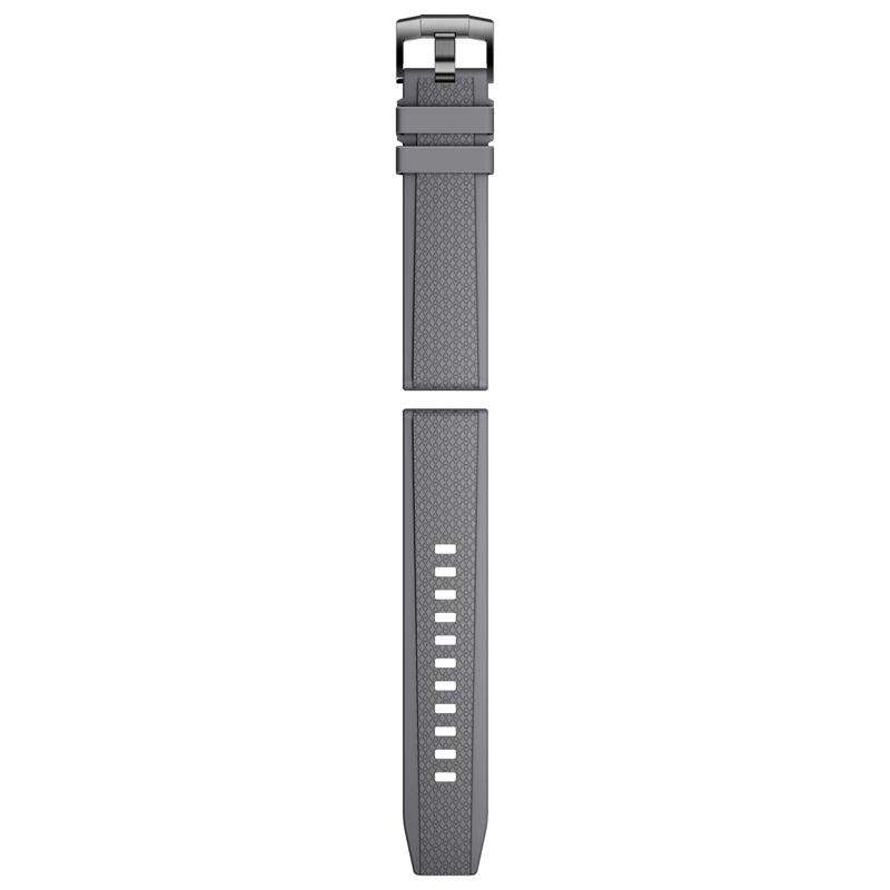 22mm Longines Texture Fluororubber Watch Band(Black)