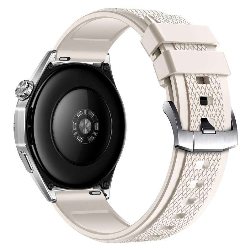 22mm Longines Texture Fluororubber Watch Band(Black)